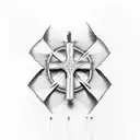 Christian Cross with Bible quote inside of cross tattoo design idea