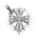 Christian Cross with Bible quote inside of cross tattoo design idea