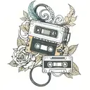 audio cassette, dapesh mod, tattoo design idea