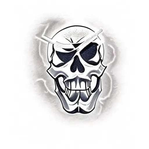A welder creating a skull-shaped sculpture underwater tattoo design idea