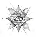 star of david skull tattoo design idea