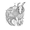 Eeyore from winnie the pooh, aries, pisces, gemini, scorpio, taurus, lithuanian "Vytis" in a tattoo tattoo design idea