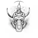 Eeyore from winnie the pooh, aries, pisces, gemini, scorpio, taurus, lithuanian "Vytis" in a tattoo tattoo design idea