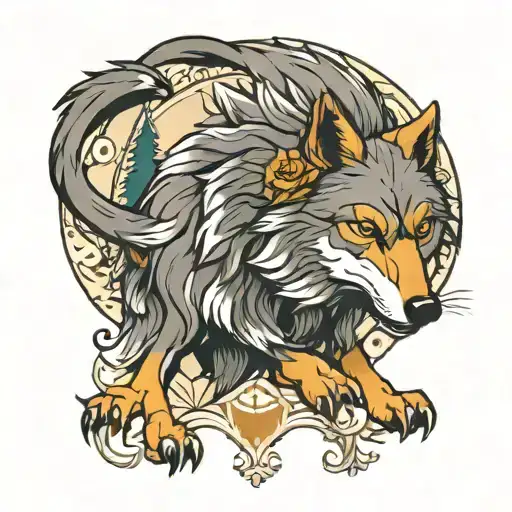 gray wolf Türkiye tattoo design idea