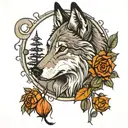 gray wolf Türkiye tattoo design idea