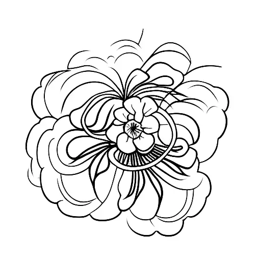 Geranium flower tattoo design idea