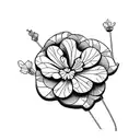 small geranium flower tattoo design idea