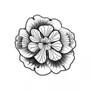 small geranium flower tattoo design idea