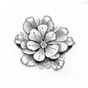 Geranium flower tattoo design idea
