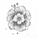 Geranium flower tattoo design idea