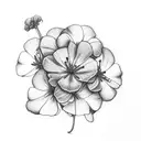 Geranium flower tattoo design idea