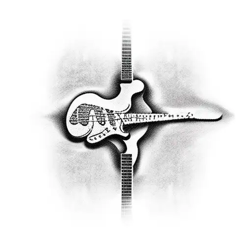 music ,  electric guitar tattoo design idea