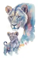 simba  family  tattoo design idea