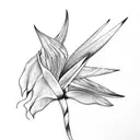 Bird of Paradise tattoo design idea