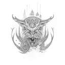 Car on mounten road tattoo design idea