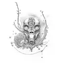 blood type drop tattoo design idea