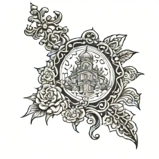 orthodox church tattoo design idea