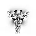 baby giraffe  tattoo design idea
