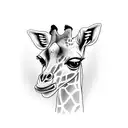 baby giraffe  tattoo design idea