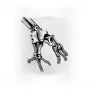 skeleton hand  tattoo design idea