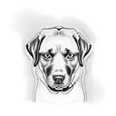 chocolate labrador dog tattoo design idea