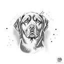 chocolate labrador dog tattoo design idea