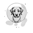 chocolate labrador dog tattoo design idea