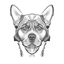 chocolate labrador dog tattoo design idea