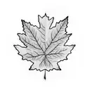 maple leaf outline tattoo design idea