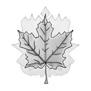 maple leaf outline tattoo design idea