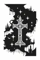 Warhammer 40k inquisition symbols simple black and white tattoo design idea