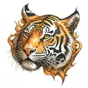 tiger face tattoo design idea