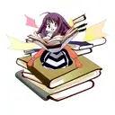 book worm with magic tattoo design idea