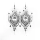 headlights of a w211 e class, two on each shoulder  tattoo design idea