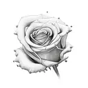 dragón chino, rosas, rey y reina del poker en persona tattoo design idea