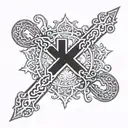 biblical cross   tattoo design idea