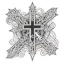 biblical cross   tattoo design idea