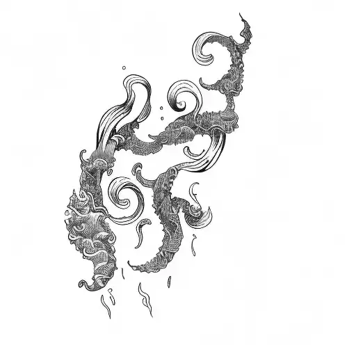 Ocean Wave tattoo design idea