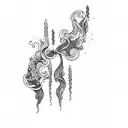 Ocean Wave tattoo design idea