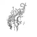 Crying Heart tattoo design idea