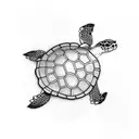 3 turtles tattoo design idea