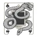 snake deck of cards forming tattoo design idea