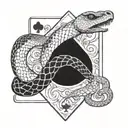 snake deck of cards forming tattoo design idea