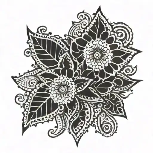 henna inspired patterns tattoo design idea