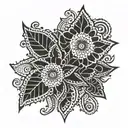 henna inspired patterns tattoo design idea