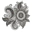 henna inspired patterns tattoo design idea