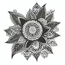 henna inspired patterns tattoo design idea