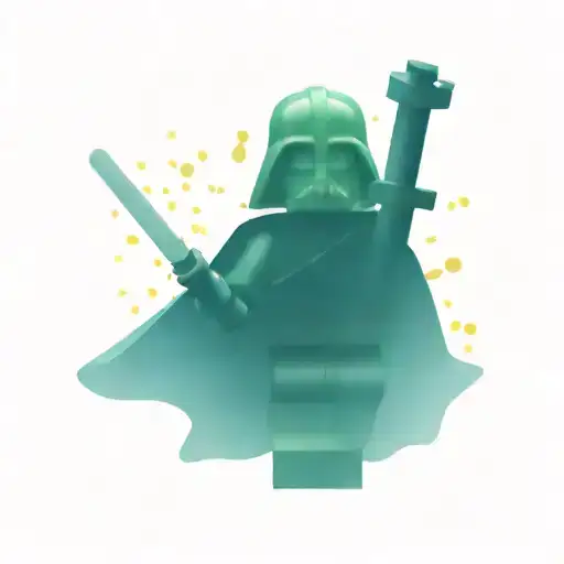 A traditional tattoo of a Lego Star Wars minifigure in a classic pose tattoo design idea