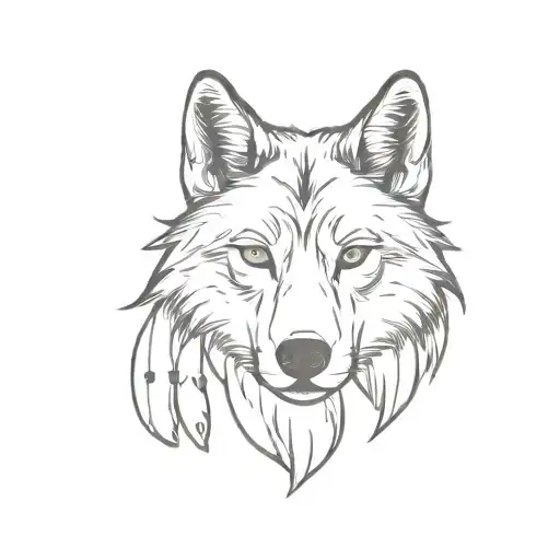 A black and grey realistic portrait of a wolf's paw with the initials CMM subtly integrated into the design tattoo design idea