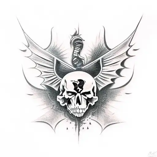 deathbat tattoo design idea